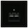 Jung Serie LS Komplett-Set Schwarz: Cat.6A iso-Anschlussdose 2-fach + LS969-2UASW Abdeckung f. IAE/UAE-Anschlussdose + LS981SW Rahmen 1-fach