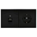 Jung Serie LS Komplett-Set Schwarz: Cat.6A...