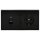 Jung Serie LS Komplett-Set Schwarz: Cat.6A iso-Anschlussdose + LS969-1UASW Abdeckung f. IAE/UAE-Anschlussdose + LS1520SW SCHUKO Steckdose + LS982SW Rahmen 2-fach