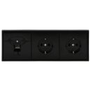 Jung Serie LS Komplett-Set Schwarz: Cat.6A...