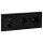 Jung Serie LS Komplett-Set Schwarz: Cat.6A iso-Anschlussdose + LS969-1UASW Abdeckung f. IAE/UAE-Anschlussdose + 2x LS1520SW SCHUKO Steckdose + LS983SW Rahmen 3-fach