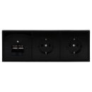 Jung Serie LS Komplett-Set Schwarz: Cat.6A...