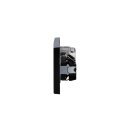 Jung Serie LS Komplett-Set Schwarz: Cat.6A iso-Anschlussdose 2-fach + LS969-2UASW Abdeckung f. IAE/UAE-Anschlussdose + 2x LS1520SW SCHUKO Steckdose + LS983SW Rahmen 3-fach