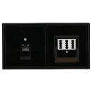 Jung Serie LS Komplett-Set Schwarz: Cat.6A...