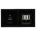 Jung Serie LS Komplett-Set Schwarz: Cat.6A iso-Anschlussdose + LS969-1UASW Abdeckung + TAE-Anschlussdose TAE 3x6 NFN Up 0 rw + LS969TSW Abdeckung + LS982SW Rahmen 2-fach