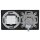 Jung Serie LS Komplett-Set Schwarz: Cat.6A iso-Anschlussdose + LS969-1UASW Abdeckung + TAE-Anschlussdose TAE 3x6 NFN Up 0 rw + LS969TSW Abdeckung + LS982SW Rahmen 2-fach