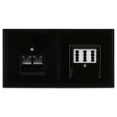 Jung Serie LS Komplett-Set Schwarz: Cat.6A...