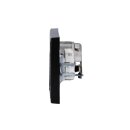 Jung Serie LS Komplett-Set Schwarz: Cat.6A iso-Anschlussdose 2-fach + LS969-2UASW Abdeckung + TAE-Anschlussdose TAE 3x6 NFN Up 0 rw + LS969TSW Abdeckung + LS982SW Rahmen 2-fach
