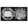 Jung Serie LS Komplett-Set Schwarz: Cat.6A iso-Anschlussdose 2-fach + LS969-2UASW Abdeckung + TAE-Anschlussdose TAE 3x6 NFN Up 0 rw + LS969TSW Abdeckung + LS982SW Rahmen 2-fach
