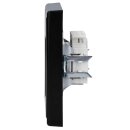 Jung Serie LS Komplett-Set Schwarz: TAE-Anschlussdose TAE 3x6 NFN Up 0 rw + LS969TSW Abdeckung f. TAE-Anschlussdose + LS981SW Rahmen 1-fach
