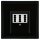 Jung Serie LS Komplett-Set Schwarz: TAE-Anschlussdose TAE 3x6 NFN Up 0 rw + LS969TSW Abdeckung f. TAE-Anschlussdose + LS981SW Rahmen 1-fach