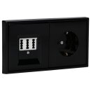 Jung Serie LS Komplett-Set Schwarz: TAE-Anschlussdose TAE...