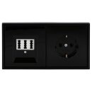 Jung Serie LS Komplett-Set Schwarz: TAE-Anschlussdose TAE...