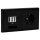 Jung Serie LS Komplett-Set Schwarz: TAE-Anschlussdose TAE 3x6 NFN Up 0 rw + LS969TSW Abdeckung f. TAE-Anschlussdose + LS1520SW SCHUKO Steckdose + LS982SW Rahmen 2-fach