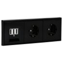 Jung Serie LS Komplett-Set Schwarz: TAE-Anschlussdose TAE...
