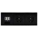 Jung Serie LS Komplett-Set Schwarz: TAE-Anschlussdose TAE...