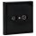 Jung Serie LS Komplett-Set Schwarz: Antennensteckdose EDU 04 F + LS990TVSW Abdeckung f. Antennen-Steckdose + LS981SW Rahmen 1-fach