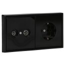 Jung Serie LS Komplett-Set Schwarz: Antennensteckdose EDU...