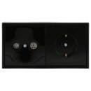 Jung Serie LS Komplett-Set Schwarz: Antennensteckdose EDU...