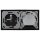Jung Serie LS Komplett-Set Schwarz: Antennensteckdose EDU 04 F + LS990TVSW Abdeckung f. Antennen-Steckdose + LS1520SW SCHUKO Steckdose + LS982SW Rahmen 2-fach Schwarz