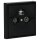 Jung Serie LS Komplett-Set Schwarz: Triax EDA 302 F Antennendose 3-Loch Stichdose SAT/TV/R + LS990SATSW Abdeckung f. SAT-TV-Steckdose + LS981SW Rahmen 1-fach