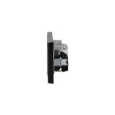 Jung Serie LS Komplett-Set Schwarz: Antennensteckdose EDU 04 F + LS990TVSW Abdeckung + Cat.6A iso-Anschlussdose 2-fach + LS969-2UASW Abdeckung + LS1520SW SCHUKO + LS983SW Rahmen 3-fach