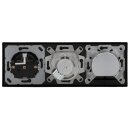 Jung Serie LS Komplett-Set Schwarz: Antennensteckdose EDU 04 F + LS990TVSW Abdeckung + Cat.6A iso-Anschlussdose 2-fach + LS969-2UASW Abdeckung + LS1520SW SCHUKO + LS983SW Rahmen 3-fach