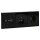 Jung Serie LS Komplett-Set Schwarz: Antennensteckdose EDU 04 F + LS990TVSW Abdeckung + Cat.6A iso-Anschlussdose 2-fach + LS969-2UASW Abdeckung + LS1520SW SCHUKO + LS983SW Rahmen 3-fach