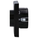 Jung Serie LS Komplett-Set Schwarz: 1730DD Drehdimmer Standard LED + LS1740SW Abdeckung mit Drehknopf + LS981SW Rahmen 1-fach