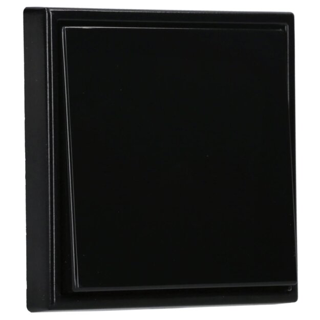 Jung Serie LS Komplett-Set Schwarz: 1710DE Tastdimmer Standard LED + LS1700SW Steuertaste Standard + LS981SW Rahmen 1-fach