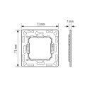 ESYLUX PUSH BUTTON FRAME FOR MOUNTING PLATE Ersatzrahmen...