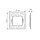 ESYLUX PUSH BUTTON FRAME FOR MOUNTING PLATE Ersatzrahmen ESYLUX PUSH BUTTON EC10432026