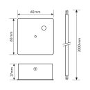 ESYLUX LENJA PDL CANOPY WITH CABLE 5x0.75 Deckenbaldachin...