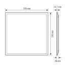 ESYLUX JUNA PNL 600 DDP OP 4000 830/840 IP54 DALI-2 LED-Deckeneinlegeleuchte mit umschaltbarer Farbtemperatur 3000/4000 K und DALI-2-Betriebsgerät EQ10600432