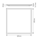 ESYLUX JUNA PNL 625 DDP OP 4000 830/840 IP54 DALI-2 LED-Deckeneinlegeleuchte mit umschaltbarer Farbtemperatur 3000/4000 K und DALI-2-Betriebsgerät EQ10600449