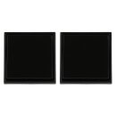 JUNG LS IP 44 Set Schwarz: 2x LS1520KLSW SCHUKO Steckdose m.Klappdeckel + 2x 551WU Dichtungsflansch + 2x LS981SW Rahmen 1-fach