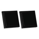 JUNG LS IP 44 Set Schwarz: 2x LS1520KLSW SCHUKO Steckdose m.Klappdeckel + 2x 551WU Dichtungsflansch + 2x LS981SW Rahmen 1-fach