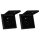 JUNG LS IP 44 Set Schwarz: 2x LS1520KLSW SCHUKO Steckdose m.Klappdeckel + 2x 551WU Dichtungsflansch + 2x LS981SW Rahmen 1-fach