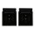 JUNG LS IP 44 Set Schwarz: 2x LS1520KLSW SCHUKO Steckdose m.Klappdeckel + 2x 551WU Dichtungsflansch + 2x LS981SW Rahmen 1-fach
