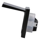 JUNG LS IP 44 Set Schwarz: LS1520KLSW SCHUKO Steckdose m.Klappdeckel + 551WU Dichtungsflansch + LS981SW Rahmen 1-fach