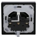 JUNG LS IP 44 Set Schwarz: LS1520KLSW SCHUKO Steckdose m.Klappdeckel + 551WU Dichtungsflansch + LS981SW Rahmen 1-fach