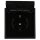 JUNG LS IP 44 Set Schwarz: LS1520KLSW SCHUKO Steckdose m.Klappdeckel + 551WU Dichtungsflansch + LS981SW Rahmen 1-fach