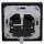 JUNG LS IP 44 Set Schwarz: LS1520KLSW SCHUKO Steckdose m.Klappdeckel + 551WU Dichtungsflansch + LS981SW Rahmen 1-fach