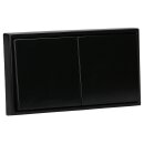 JUNG LS IP 44 Set Schwarz: 2x LS1520KLSW SCHUKO Steckdose m.Klappdeckel + 2x 551WU Dichtungsflansch + LS982SW Rahmen 2-fach