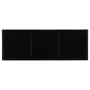 JUNG LS IP 44 Set Schwarz: 3x LS1520KLSW SCHUKO Steckdose m.Klappdeckel + 3x 551WU Dichtungsflansch + LS983SW Rahmen 3-fach