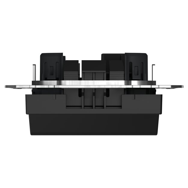 Merten MEG4568-0403 Schrägauslass 2fach mit Tragring und Schriftfeld für Modular Jack System M Schwarz matt
