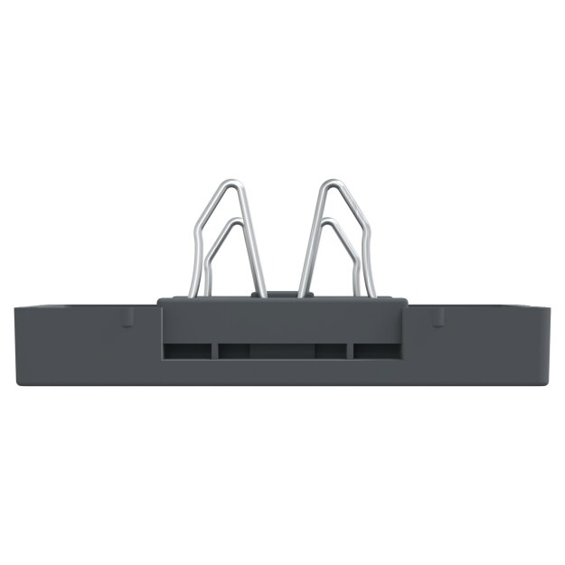 Merten MEG4564-0403 Zentralplatte für Modular Jack 2fach mit Schriftfeld und Staubschutzschieber System M Schwarz matt