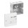 Spelsberg 804100EP Abzweigkasten Schutzart IP66 max. Leiterquerschnitt 4² Schlagfestigkeit IK07 Schutzklasse II Ui 1000V AC Ui 1000V DC DLG VDE halogenfrei Abox 040-L/w EasyPrint