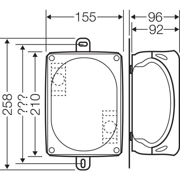 Hensel FK 1604 1F Kabelabzweigkasten mit Funktionserhalt 1,5-4 qmm 5polig Thermoplast ein abgesicherter Abzweig ENYCASE