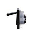 JUNG A IP 44 Set Schwarz: 2x A1520KLSW SCHUKO Steckdose mit Klappdeckel + 2x 551WU Dichtungsflansch + A5582BFSW 2-fach Rahmen